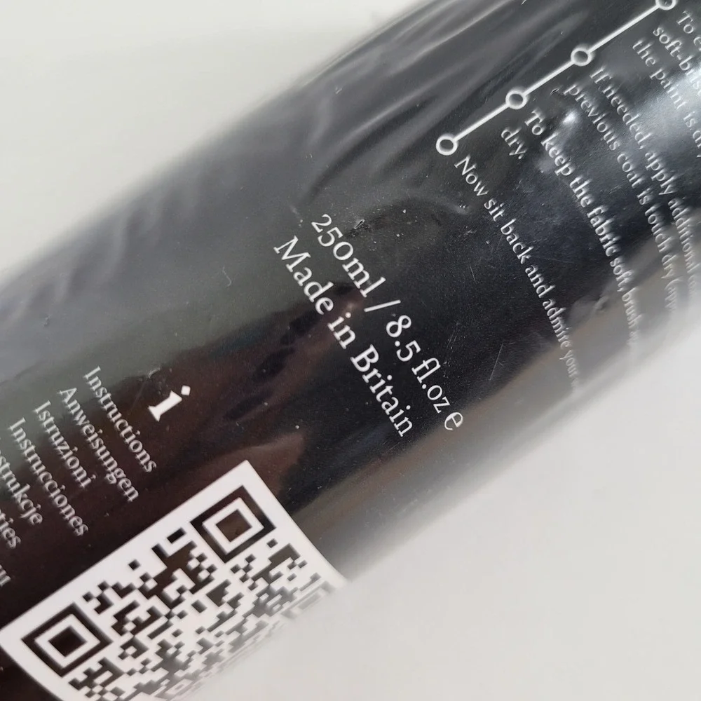 Fabriccoat Black Paint for All Fabrics‎ 250ml 8.5 fl oz